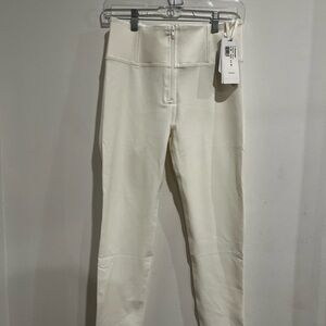 Freddy WRUP Faux Leather - High Waisted - Ankle Length - white